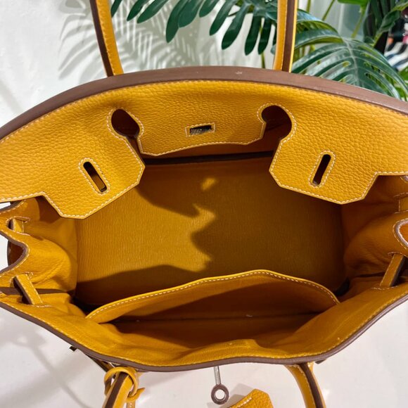 Hermes Birkin 30 Jaune D'or Clemence - Picture 14 of 16